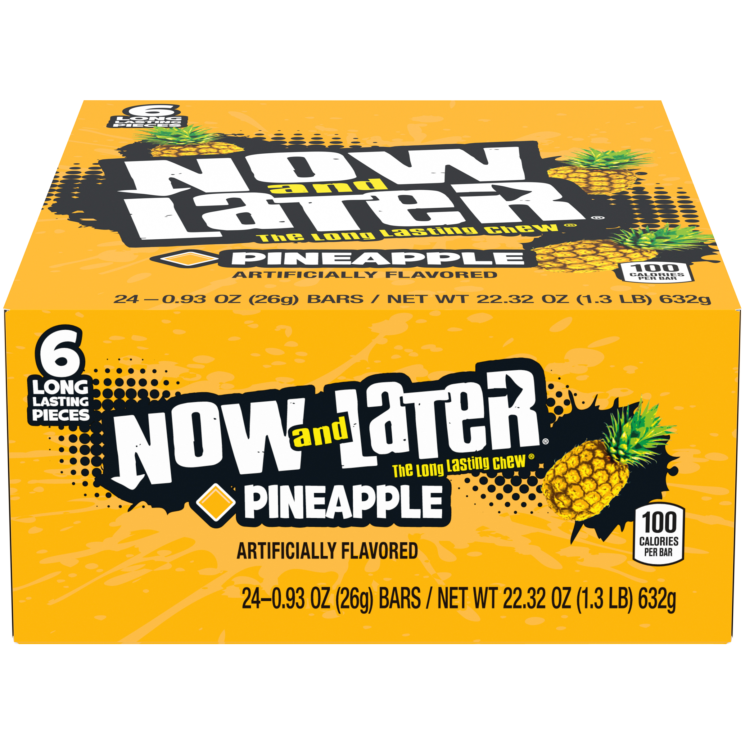 Now & Later (6 Piece) Pineapple .93oz 24 ct